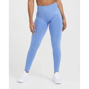 Oner Active Womens XS Classic Seamless Blue Leggings High-Waist Athletic Gym